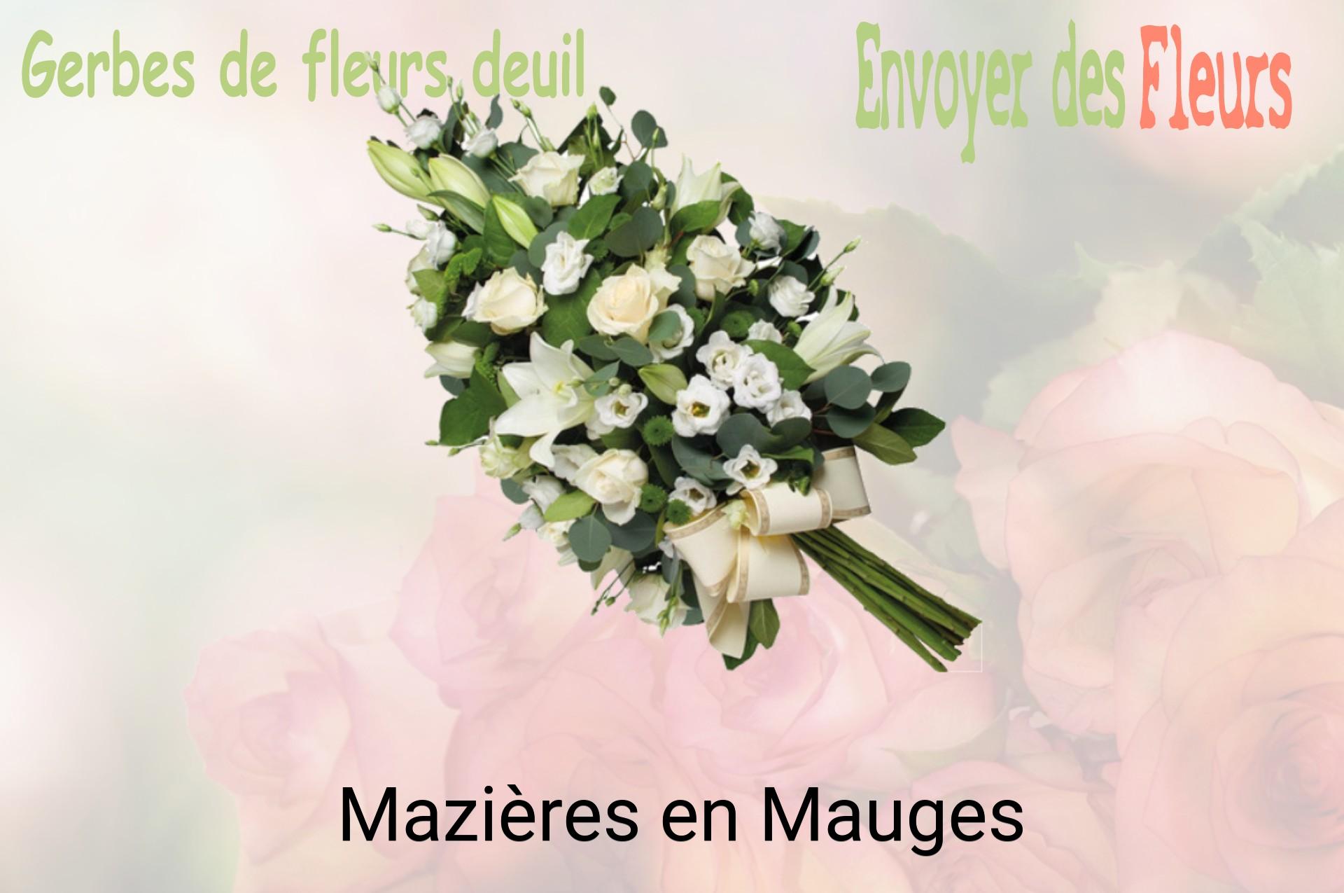 Gerbe de fleurs de deuil livrée à Mazières-en-Mauges